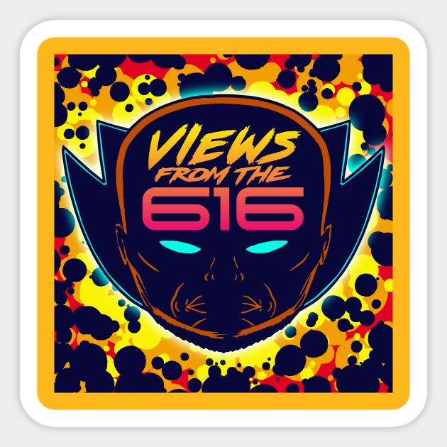 The Orange & Blue Views From The 616 Logo Sticker by ForAllNerds